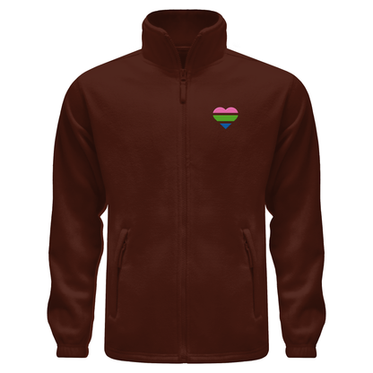 Fleece Jacket mit Herz Stick - Polysexual