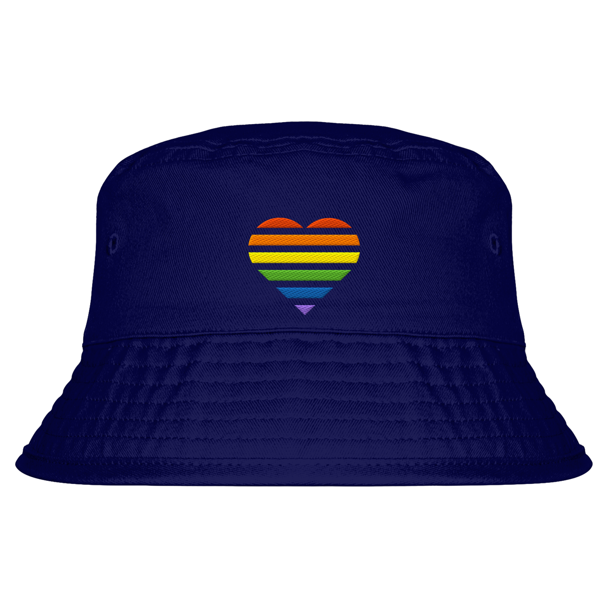 Organic Bucket Hat mit Herz Stick - Pride