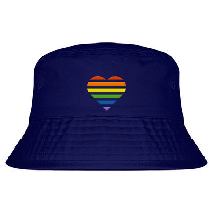 Organic Bucket Hat mit Herz Stick - Pride