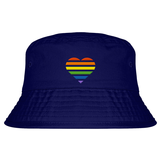 Organic Bucket Hat - Pride Flag Herz Stick