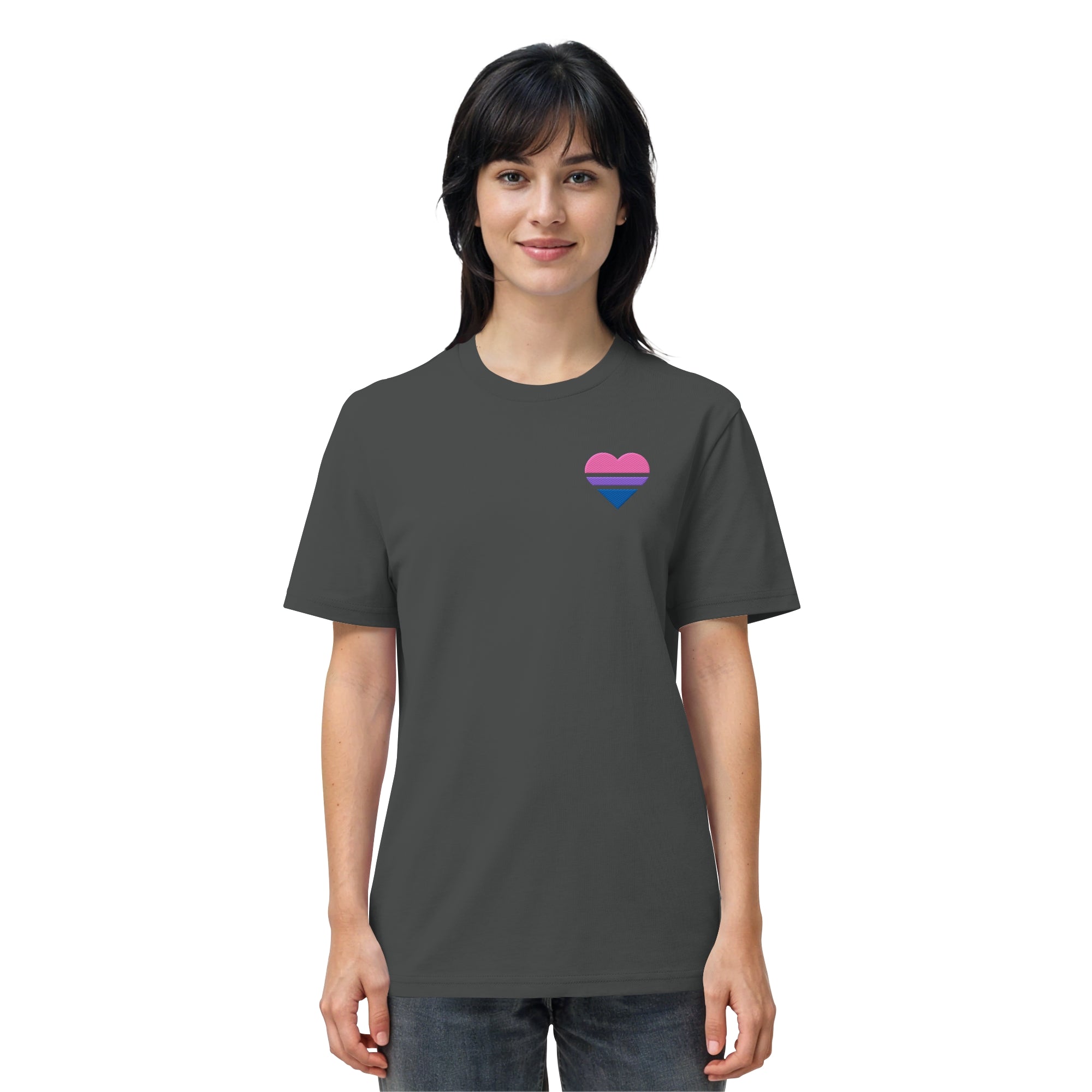 Organic Shirt - Bisexual Flag Herz Stick