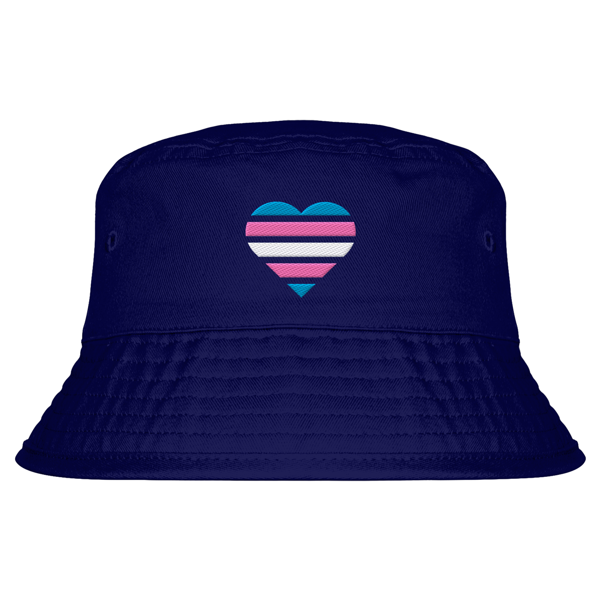 Organic Bucket Hat mit Herz Stick - Trans