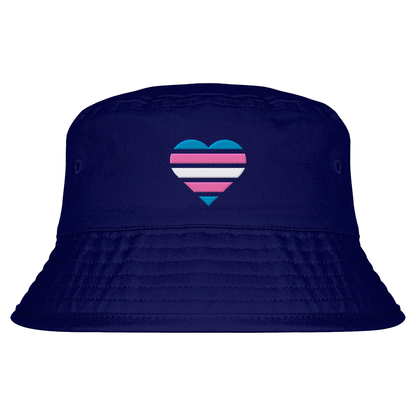 Organic Bucket Hat mit Herz Stick - Trans