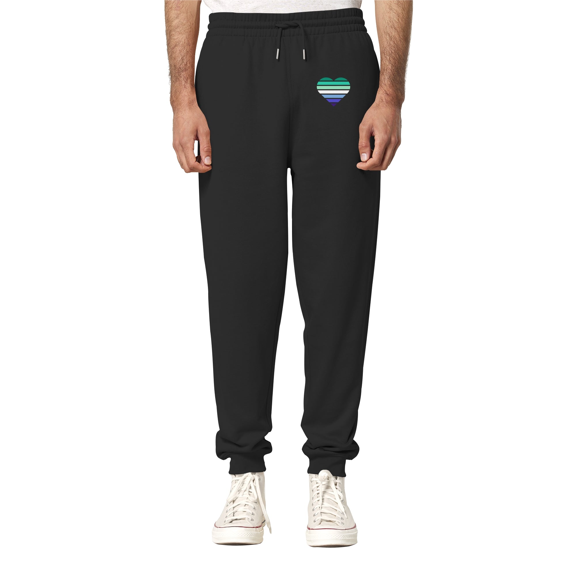 Organic Jogger Pants - Gay Flag Herz Print