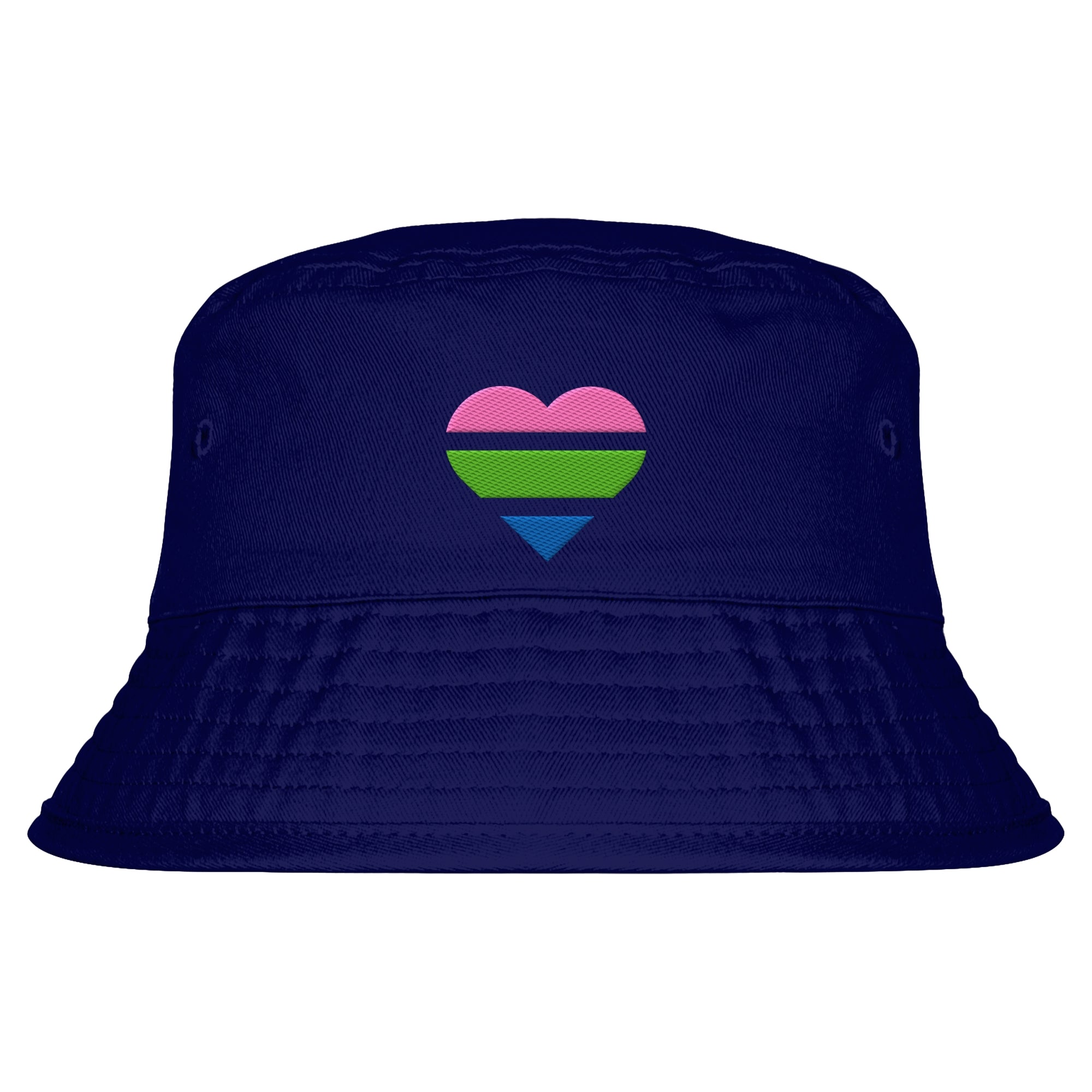 Organic Bucket Hat - Polysexual Flag Herz Stick