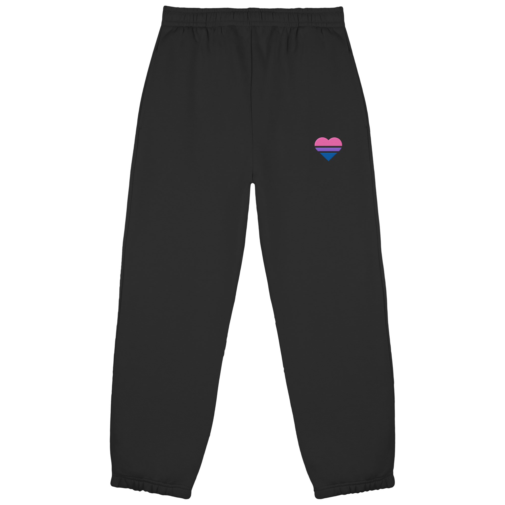 Fluffy Sweatpants - Bisexual Flag Herz Stick