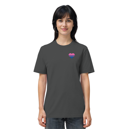 Organic Shirt mit Herz Stick - Bisexual