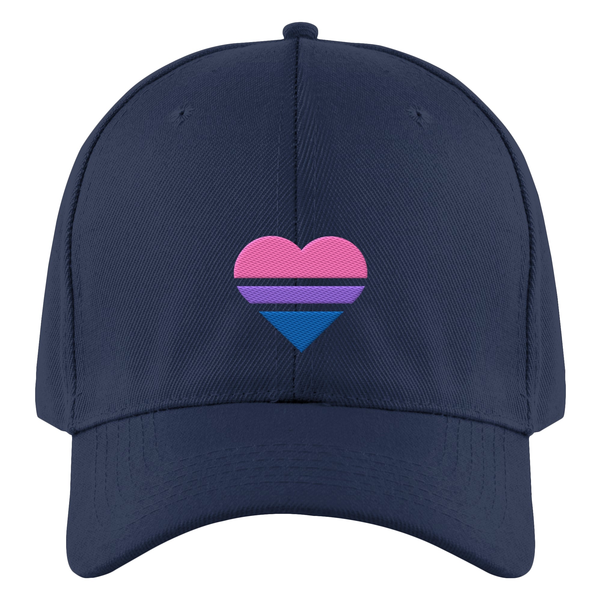 Authentic Baseball Cap - Bisexual Flag Herz Stick