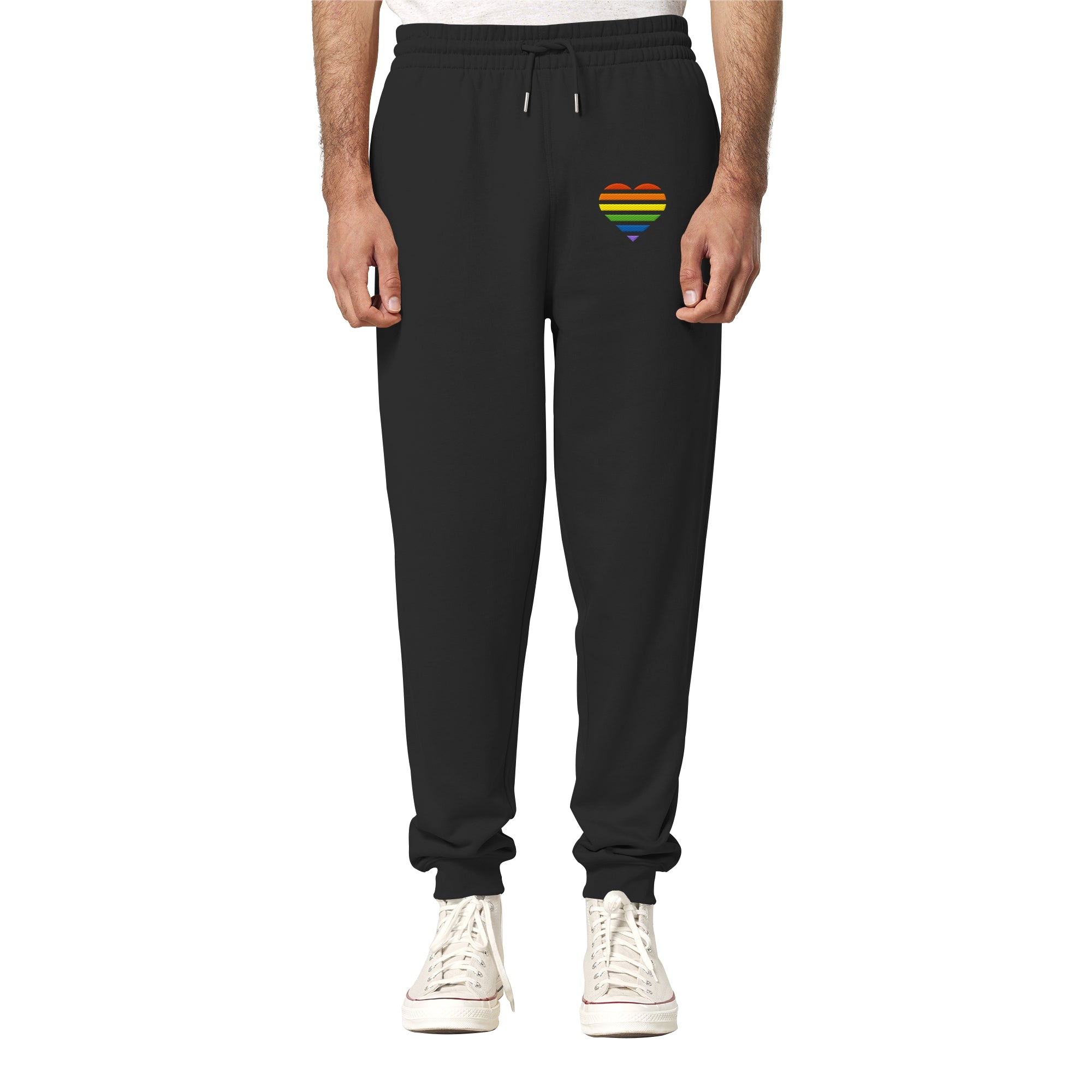 Organic Jogger Pants - Pride Flag Herz Stick