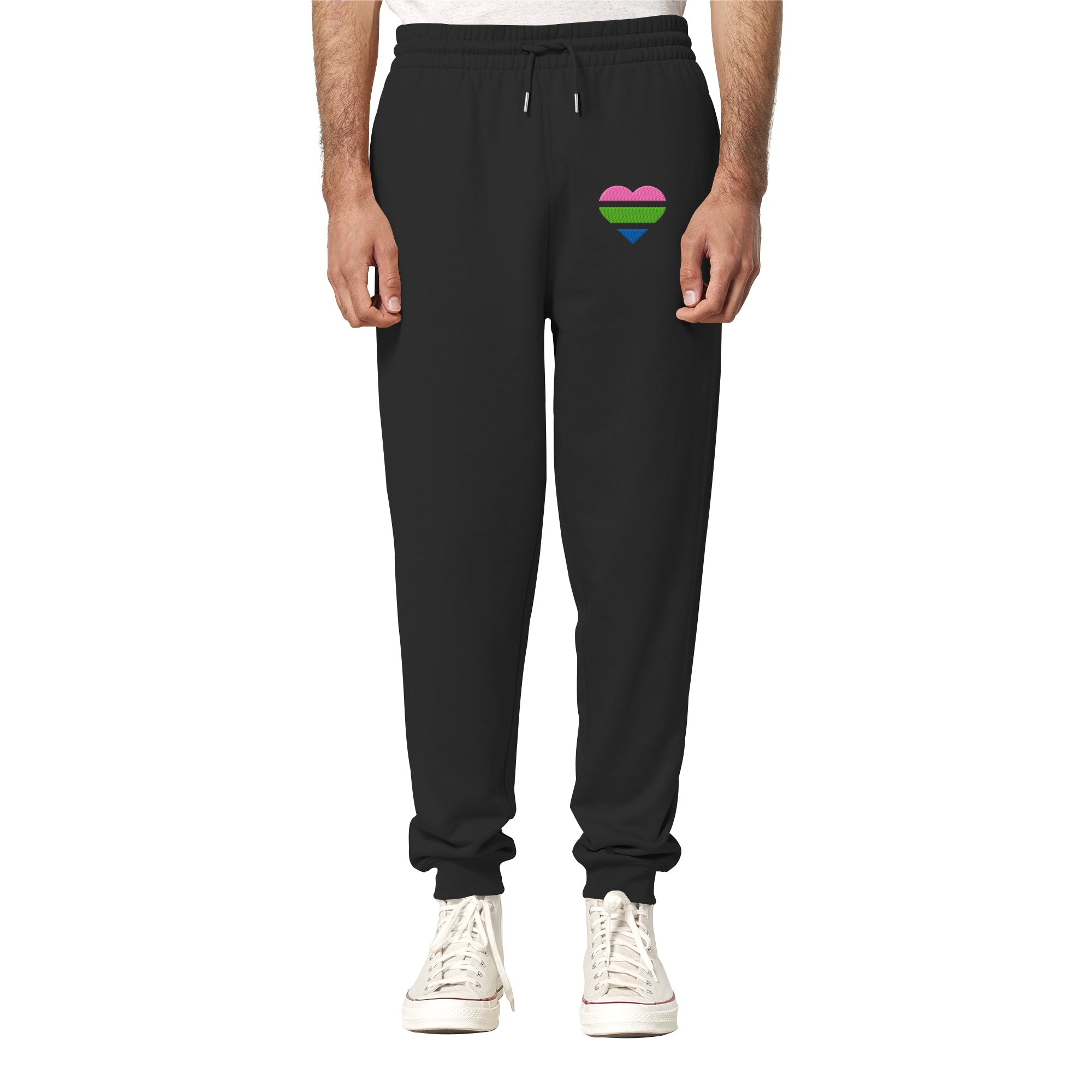 Organic Jogger Pants - Polysexual Flag Herz Stick