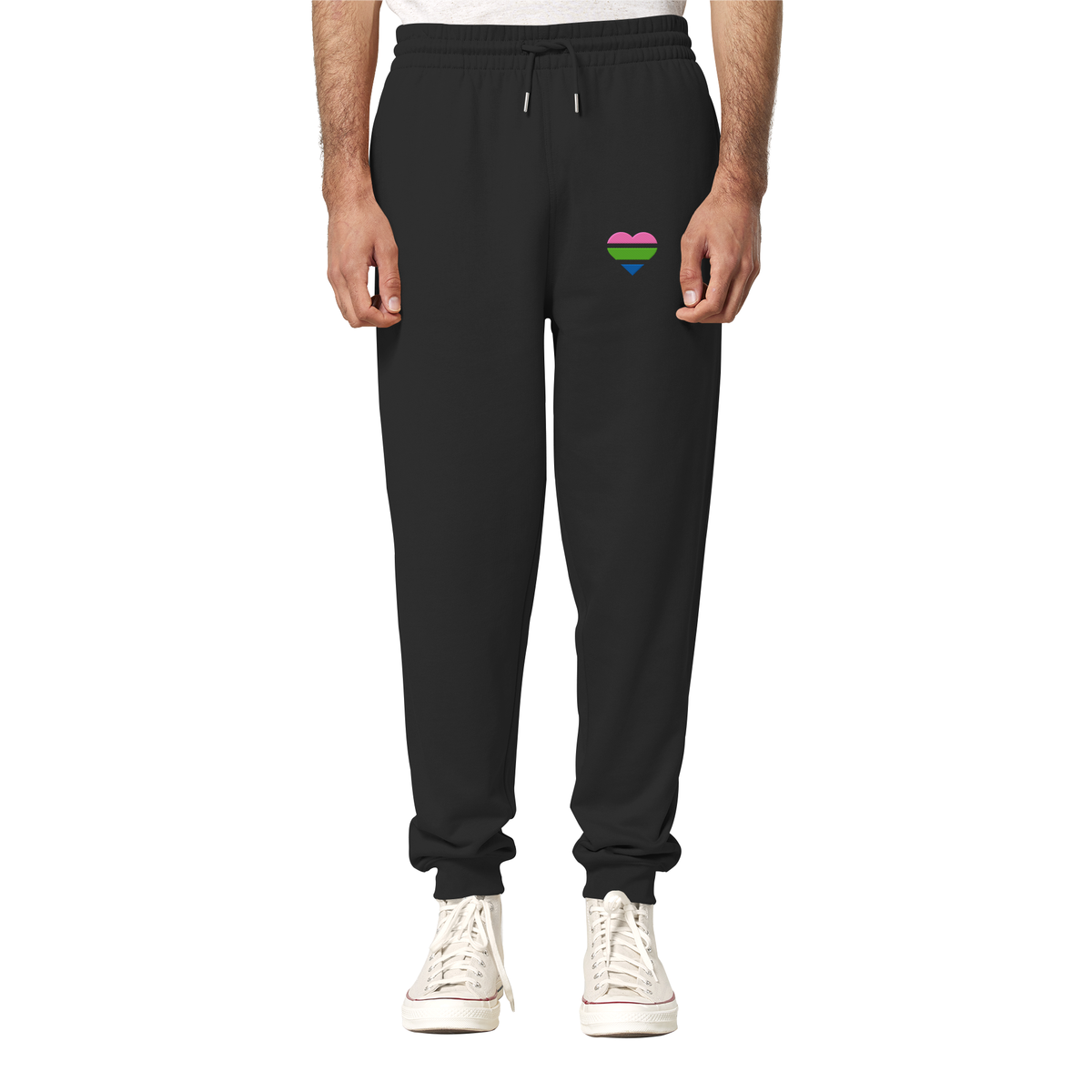 Organic Jogger Pants mit Herz Stick - Polysexual