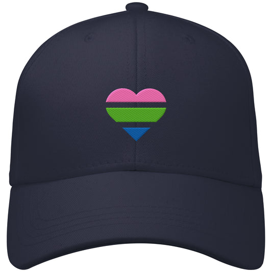Organic Baseball Cap - Polysexual Flag Herz Stick