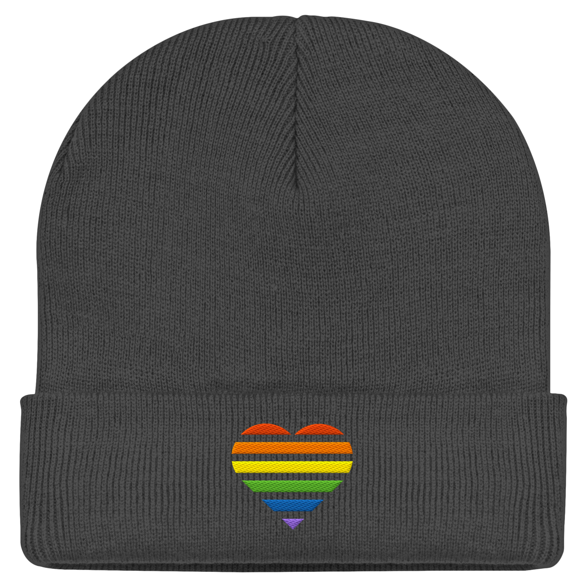 Classic Beanie mit Herz Stick - Pride