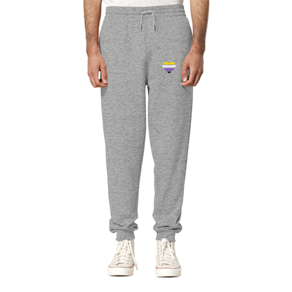 Organic Jogger Pants mit Herz Stick - Nonbinary