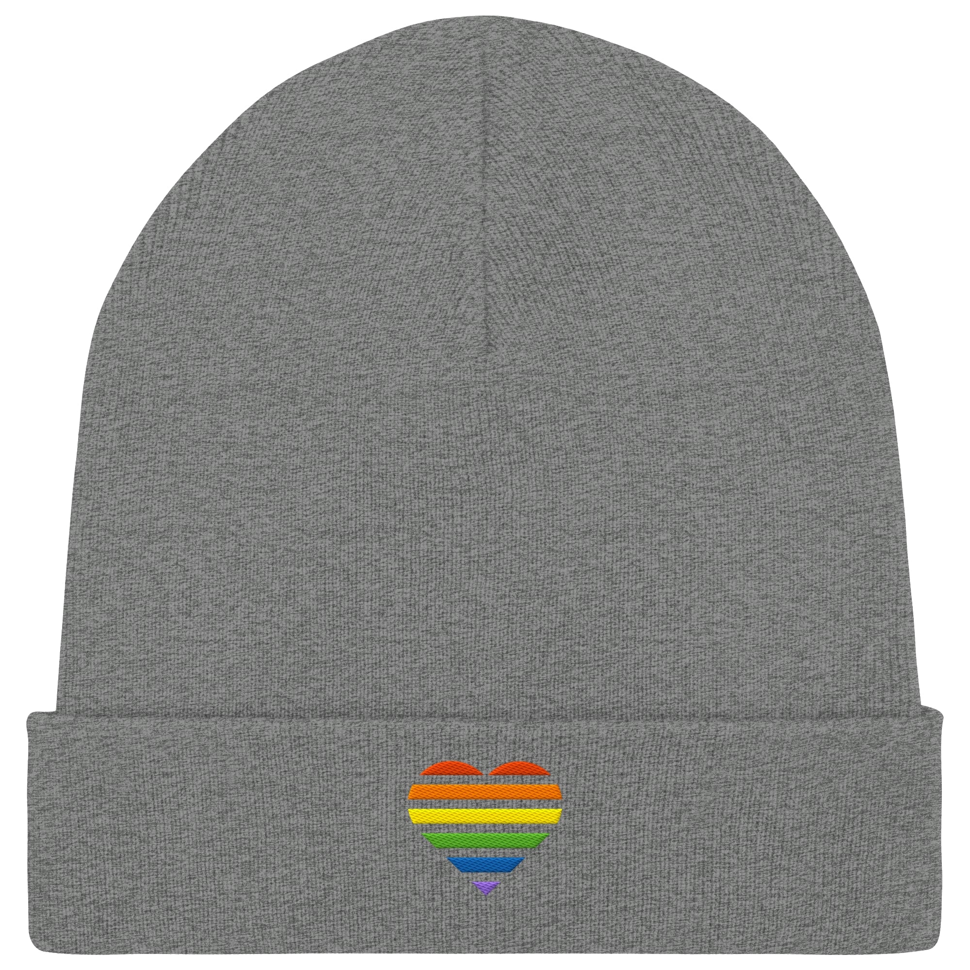 Organic Rib Beanie - Pride Flag Herz Stick