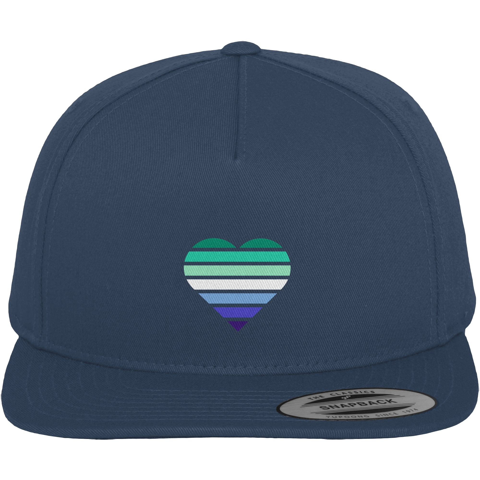 Premium Snapback - Gay Flag Herz Print