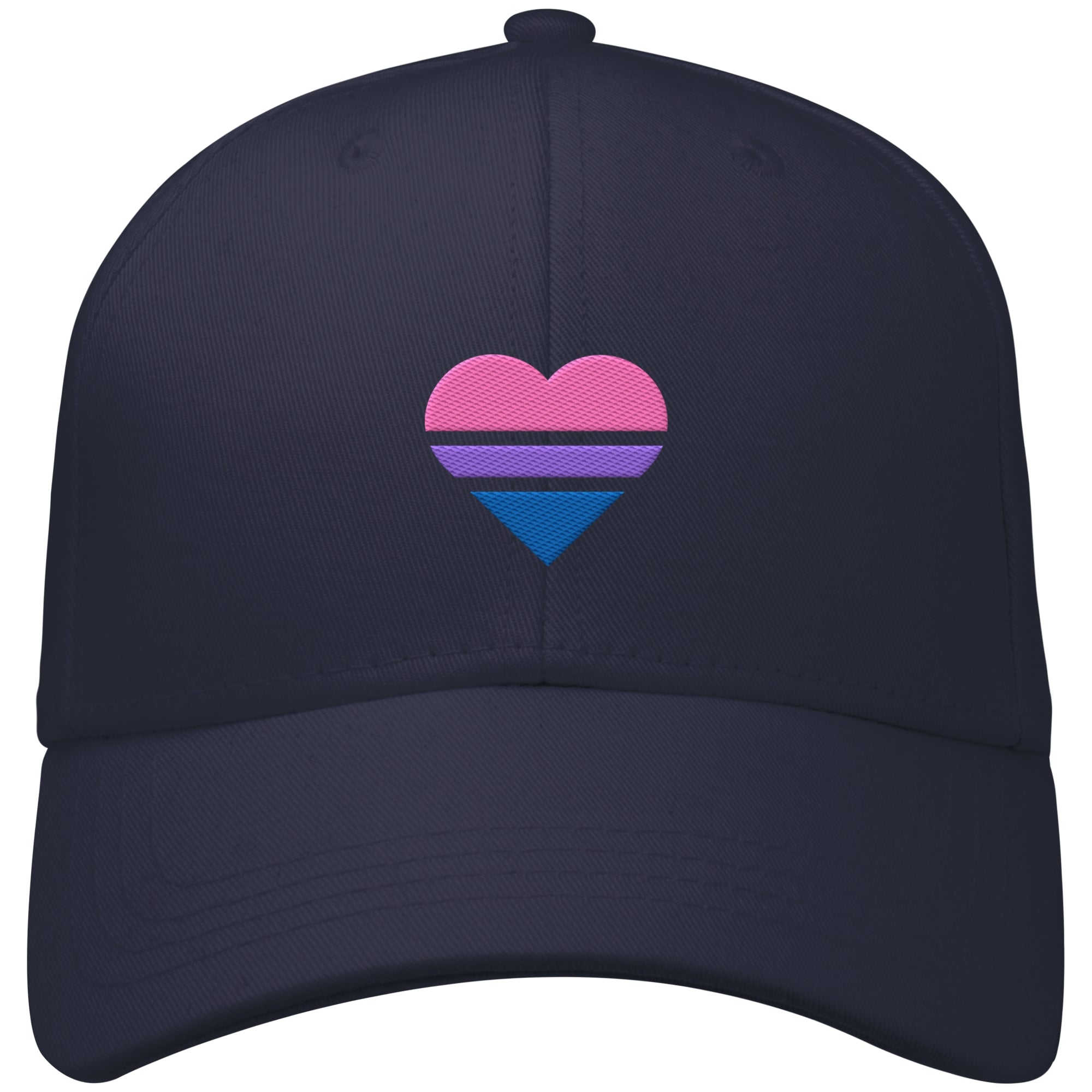 Organic Baseball Cap - Bisexual Flag Herz Stick