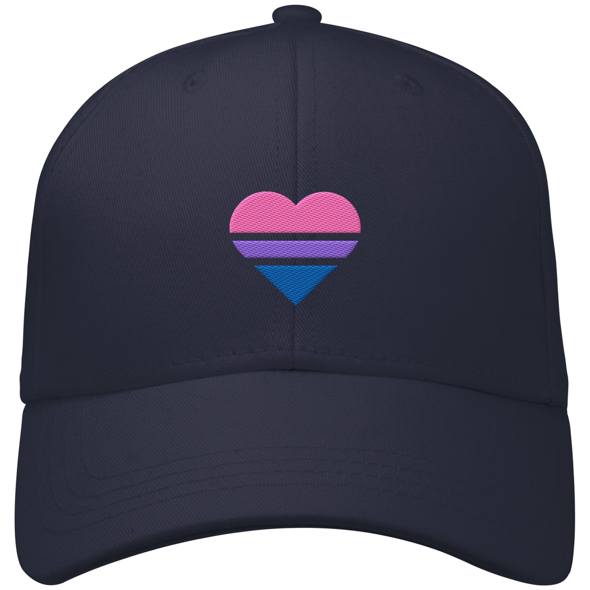 Organic Baseball Cap mit Herz Stick - Bisexual