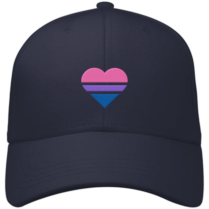 Organic Baseball Cap mit Herz Stick - Bisexual