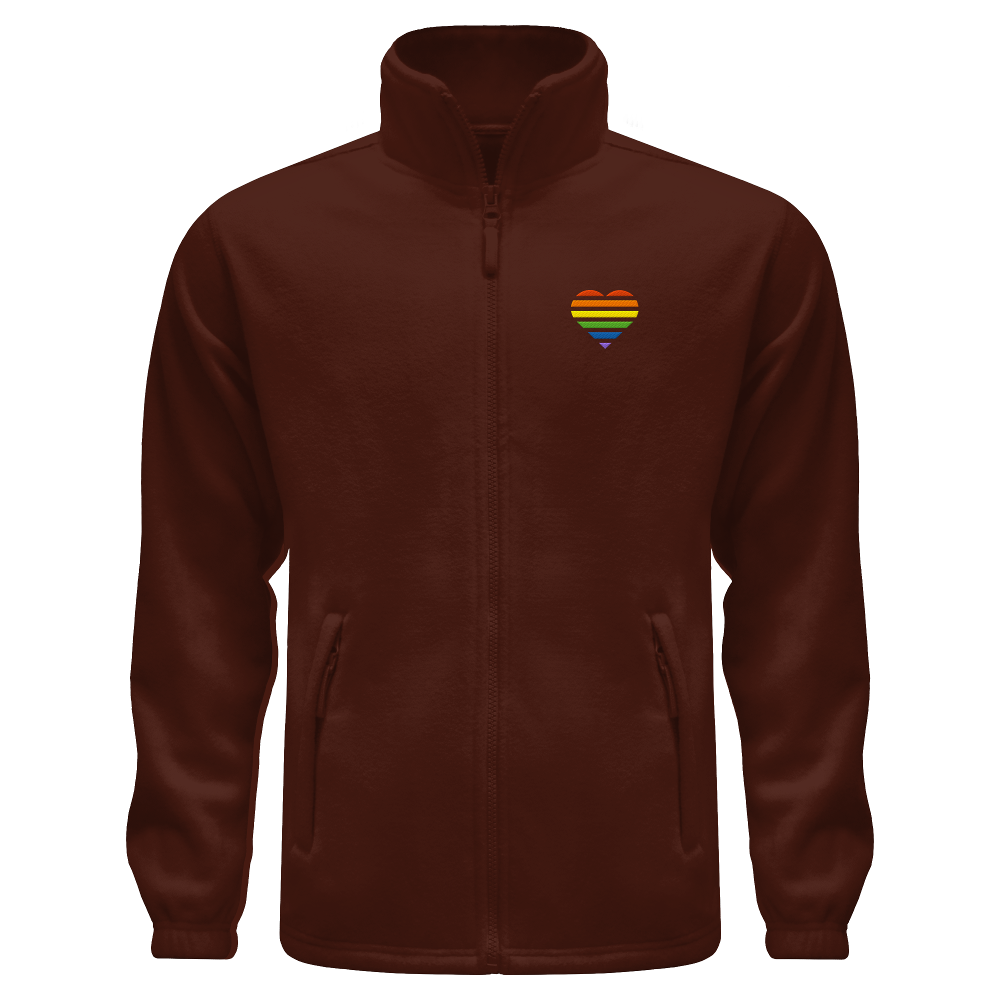 Fleece Jacke - Pride Flag Herz Stick
