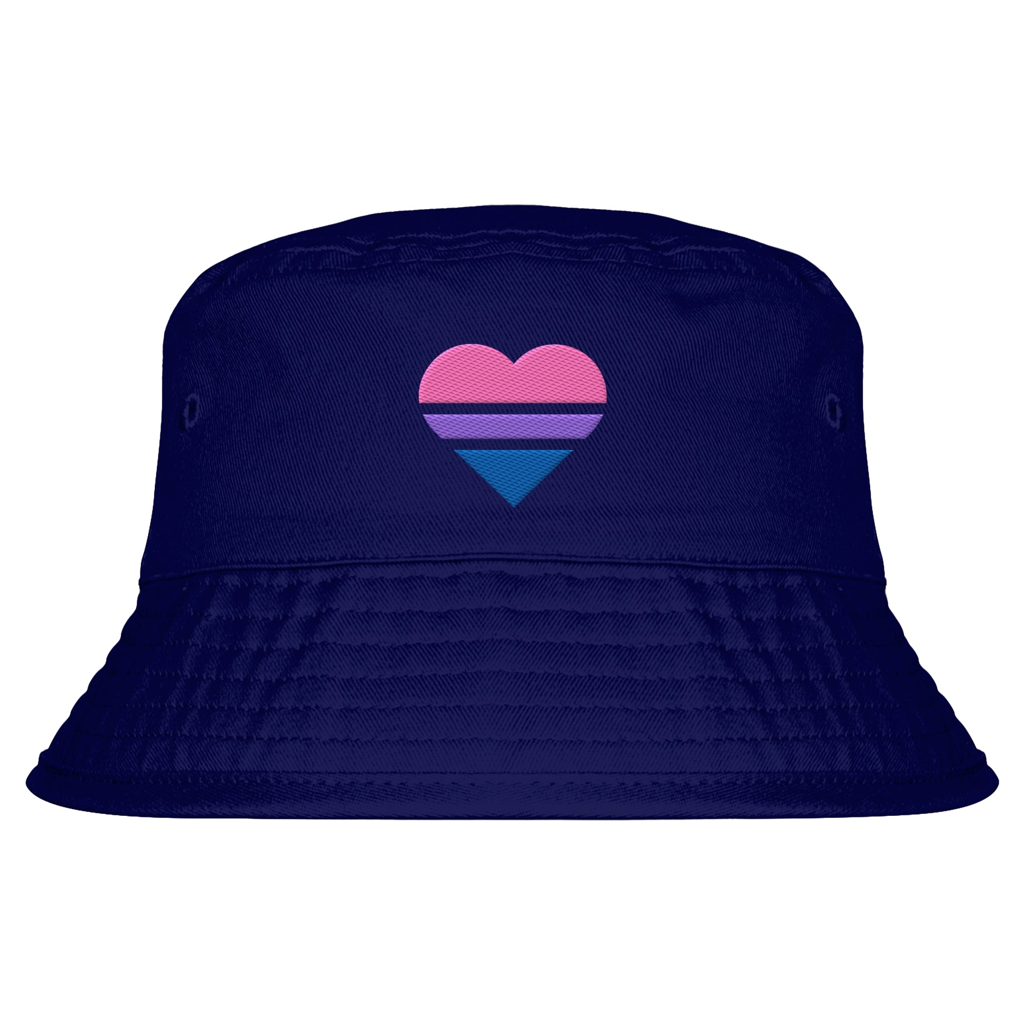 Organic Bucket Hat - Bisexual Flag Herz Stick