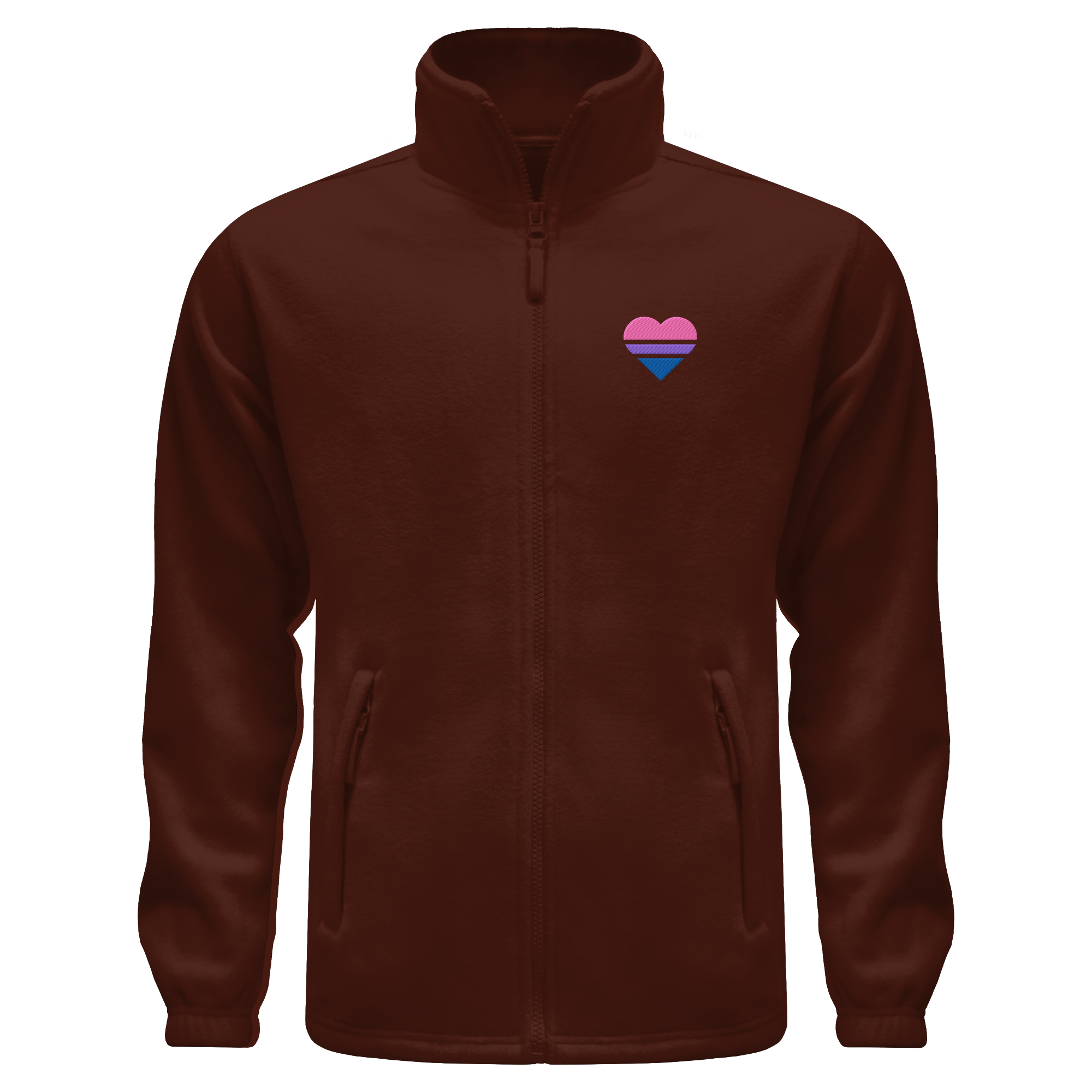 Fleece Jacket - Bisexual Flag Herz Stick