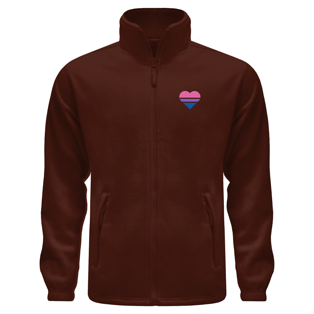 Fleece Jacket mit Herz Stick - Bisexual
