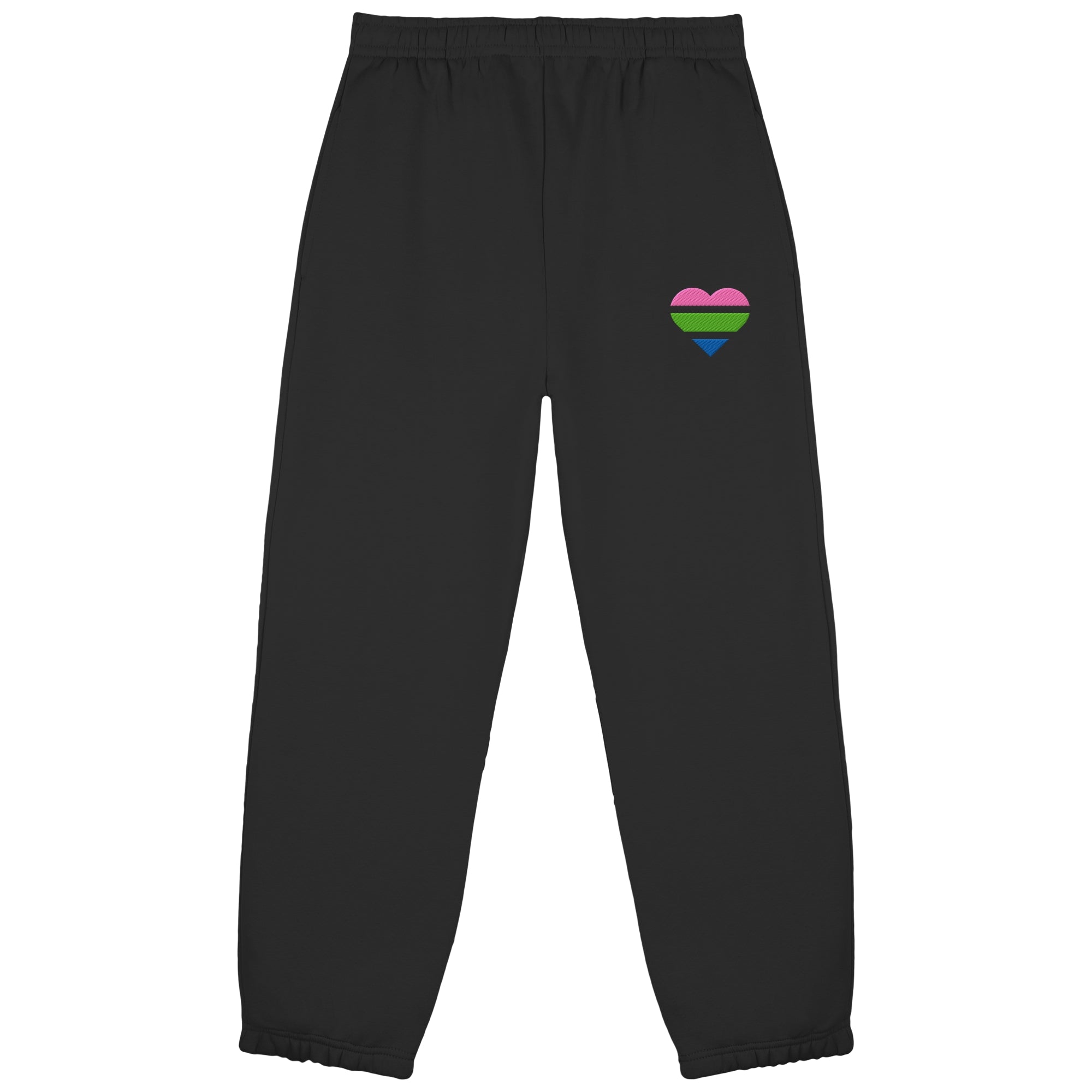 Fluffy Sweatpants - Polysexual Flag Herz Stick