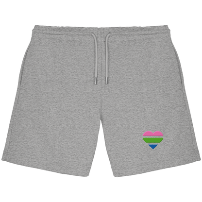 Organic Jogger Shorts mit Herz Stick - Polysexual