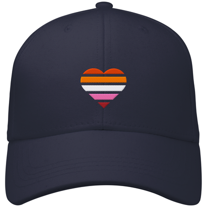 Organic Baseball Cap mit Herz Stick - Lesbian