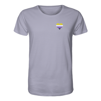 Organic Shirt mit Herz Stick - Nonbinary