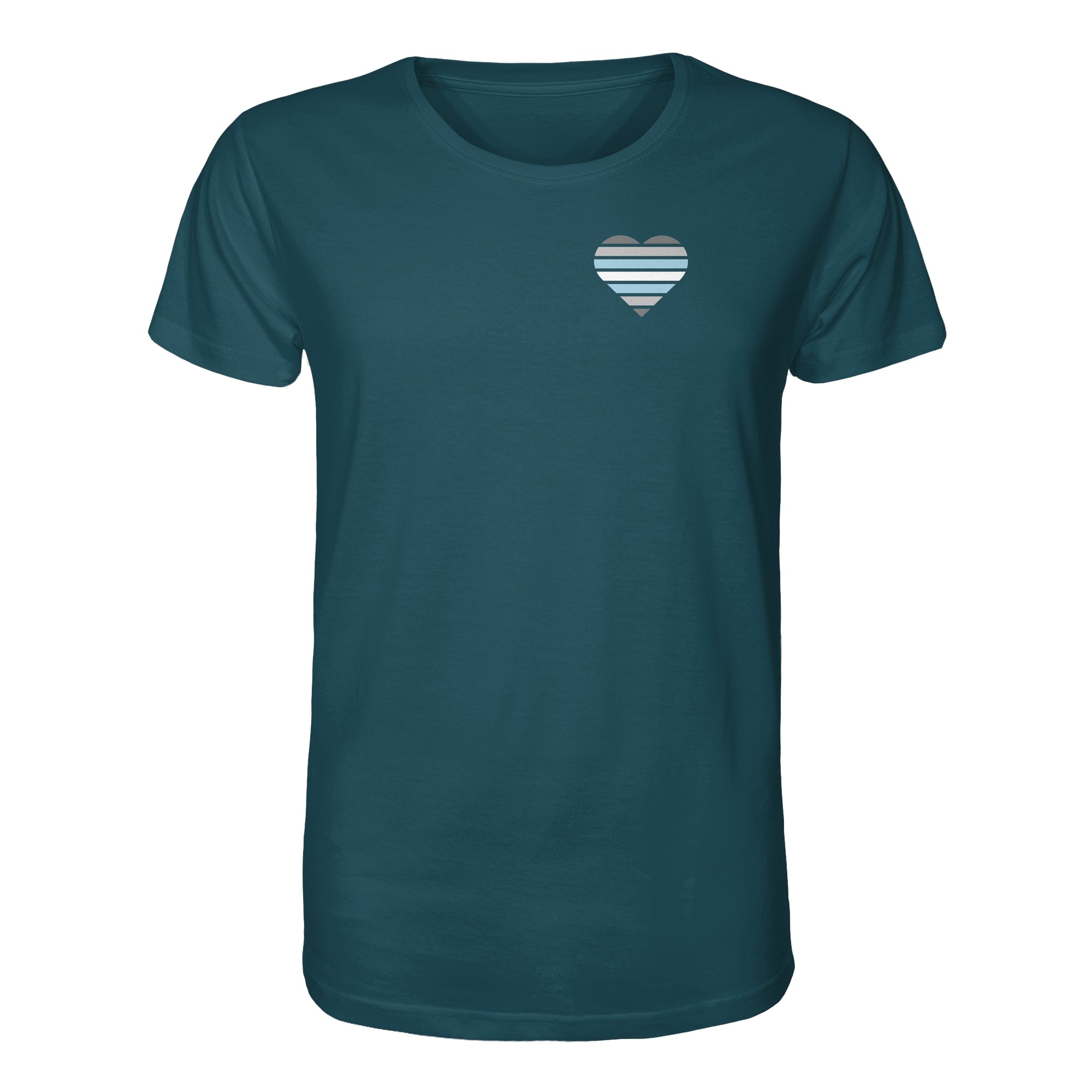 Organic Shirt - Demiboy Flag Herz Print