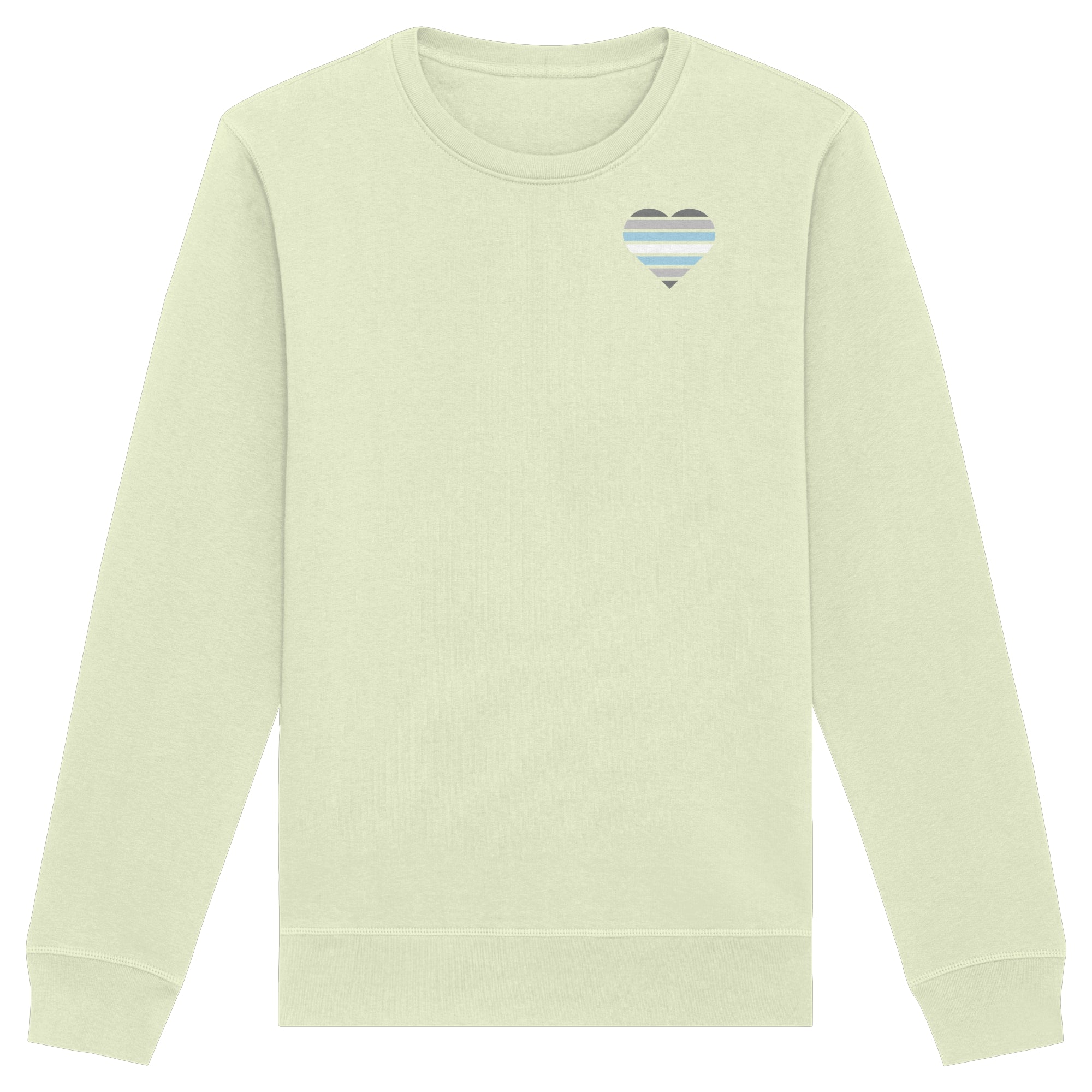 Organic Basic Sweatshirt - Demiboy Flag Herz Print