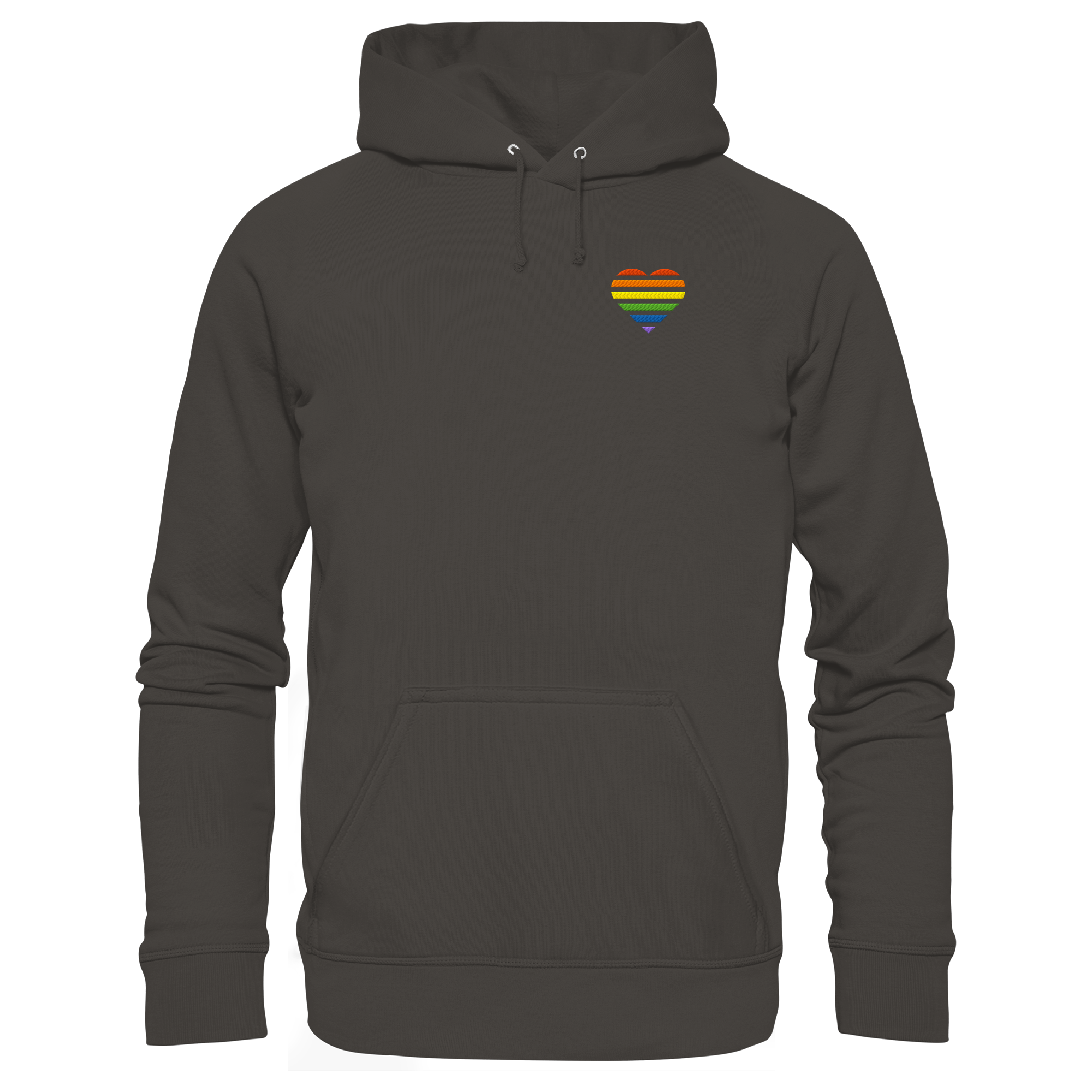 Basic Hoodie - Pride Flag Herz Stick