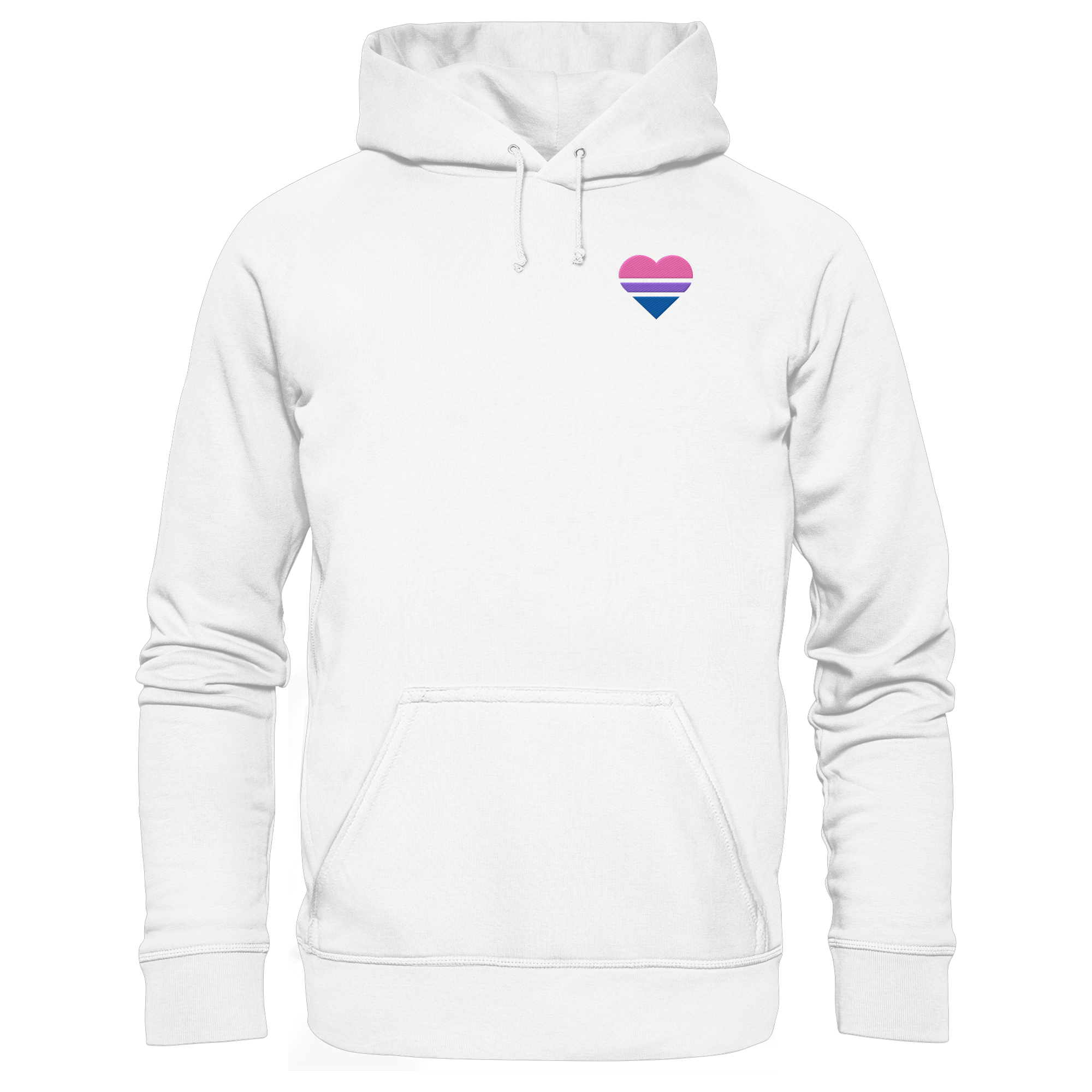 Organic Basic Hoodie - Bisexual Flag Herz Stick
