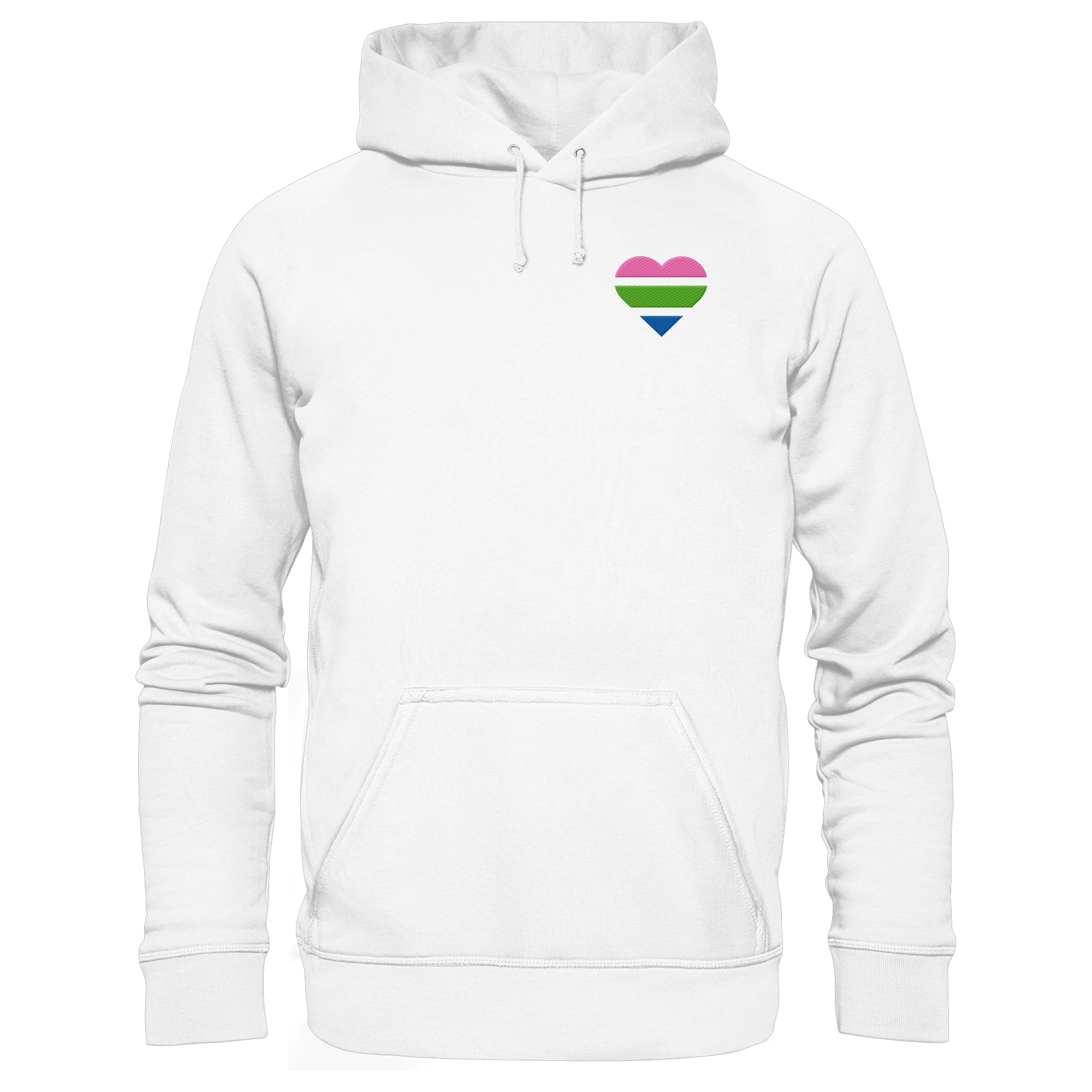 Organic Basic Hoodie - Polysexual Flag Herz Stick