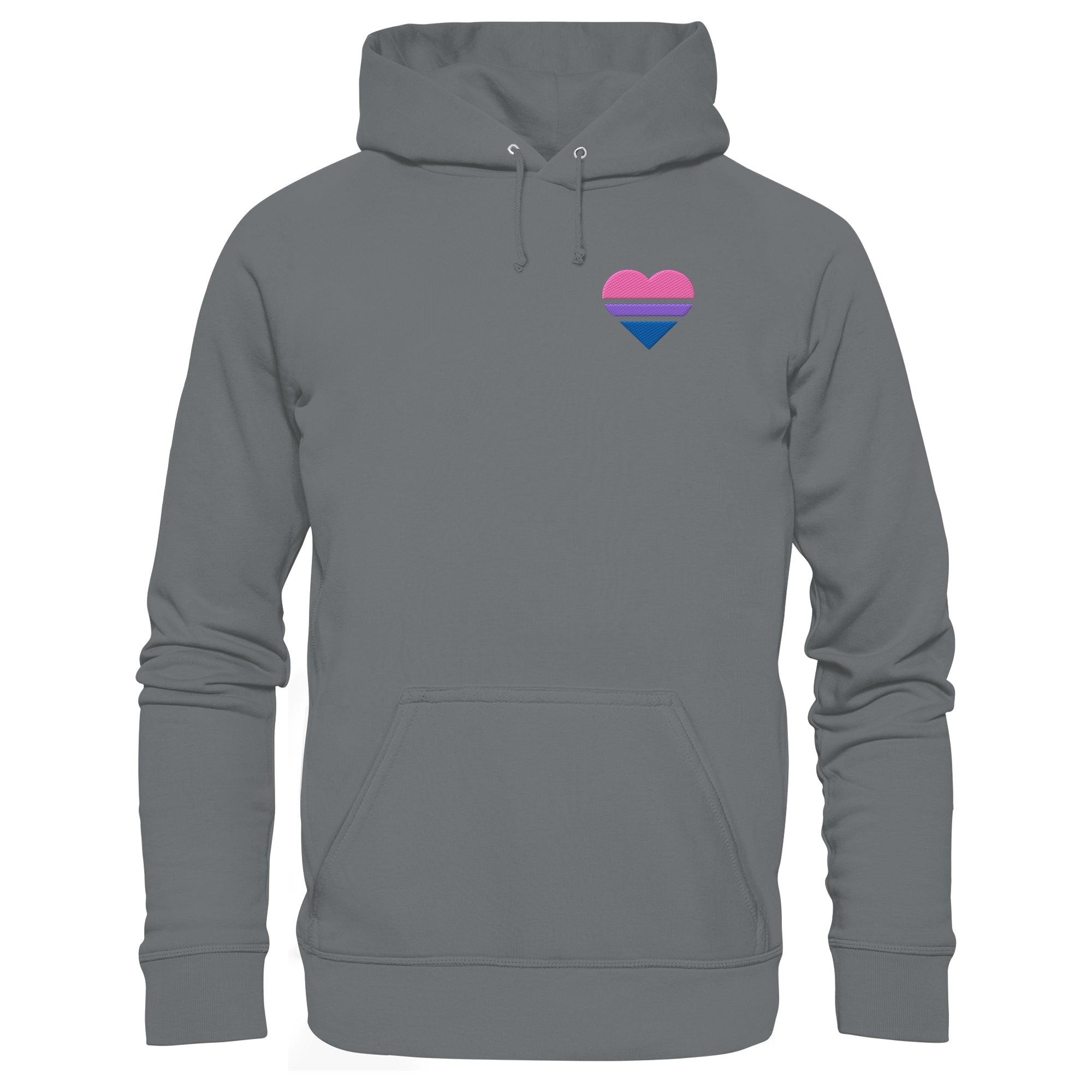Basic Hoodie - Bisexual Flag Herz Stick