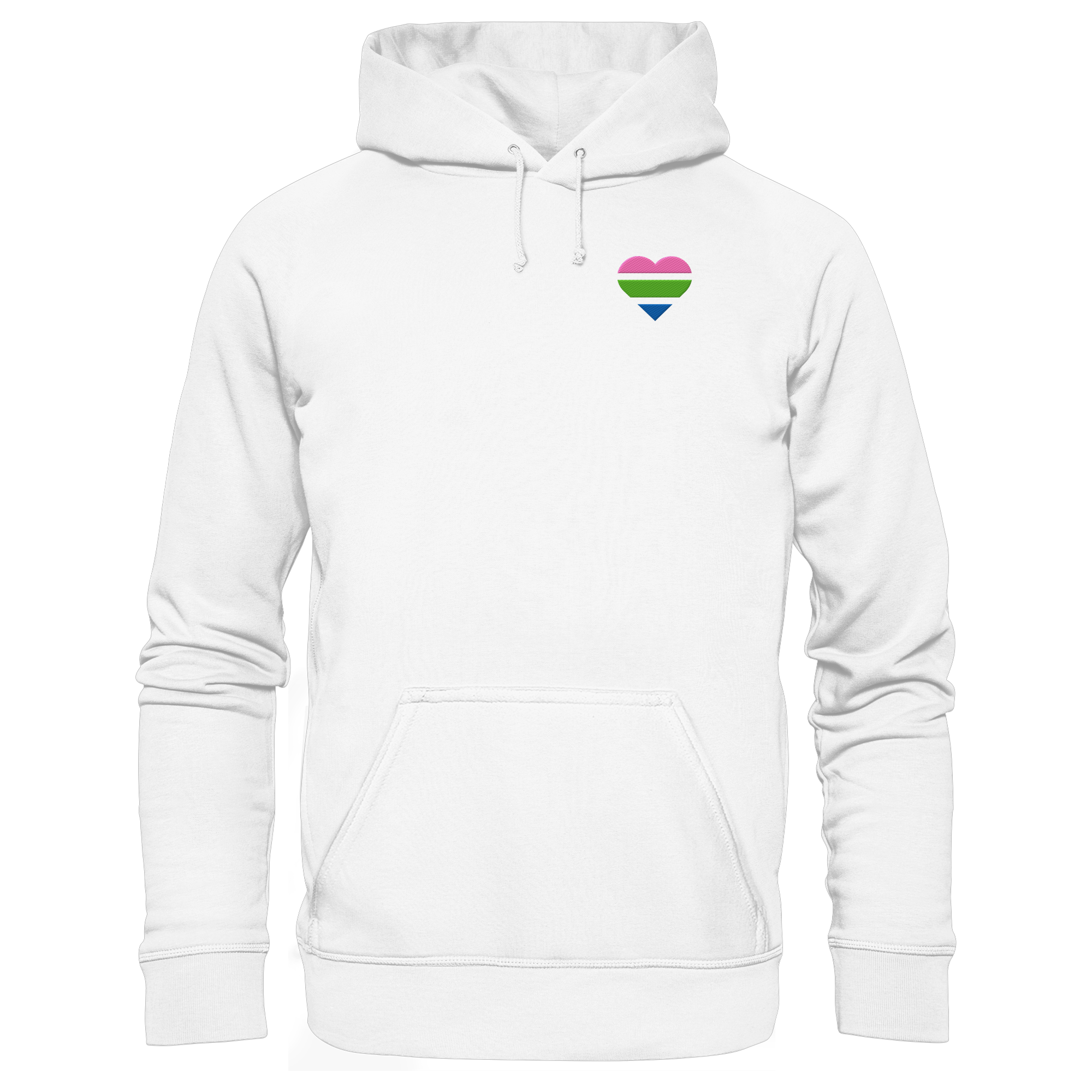 Organic Basic Hoodie - Polysexual Flag Herz Stick