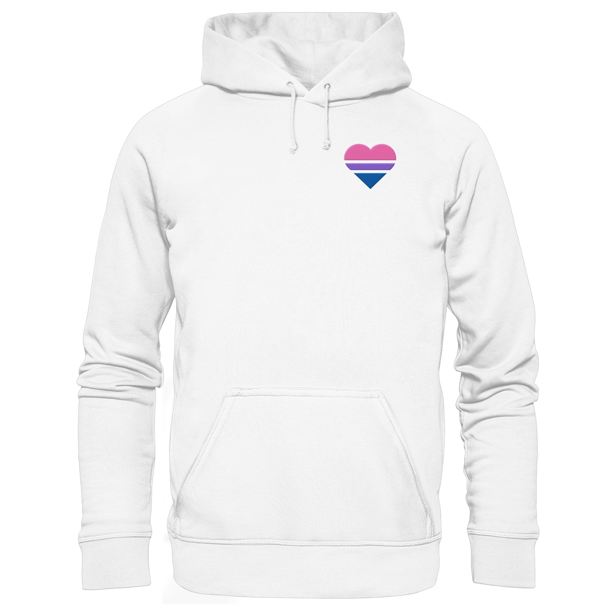 Organic Basic Hoodie - Bisexual Flag Herz Stick