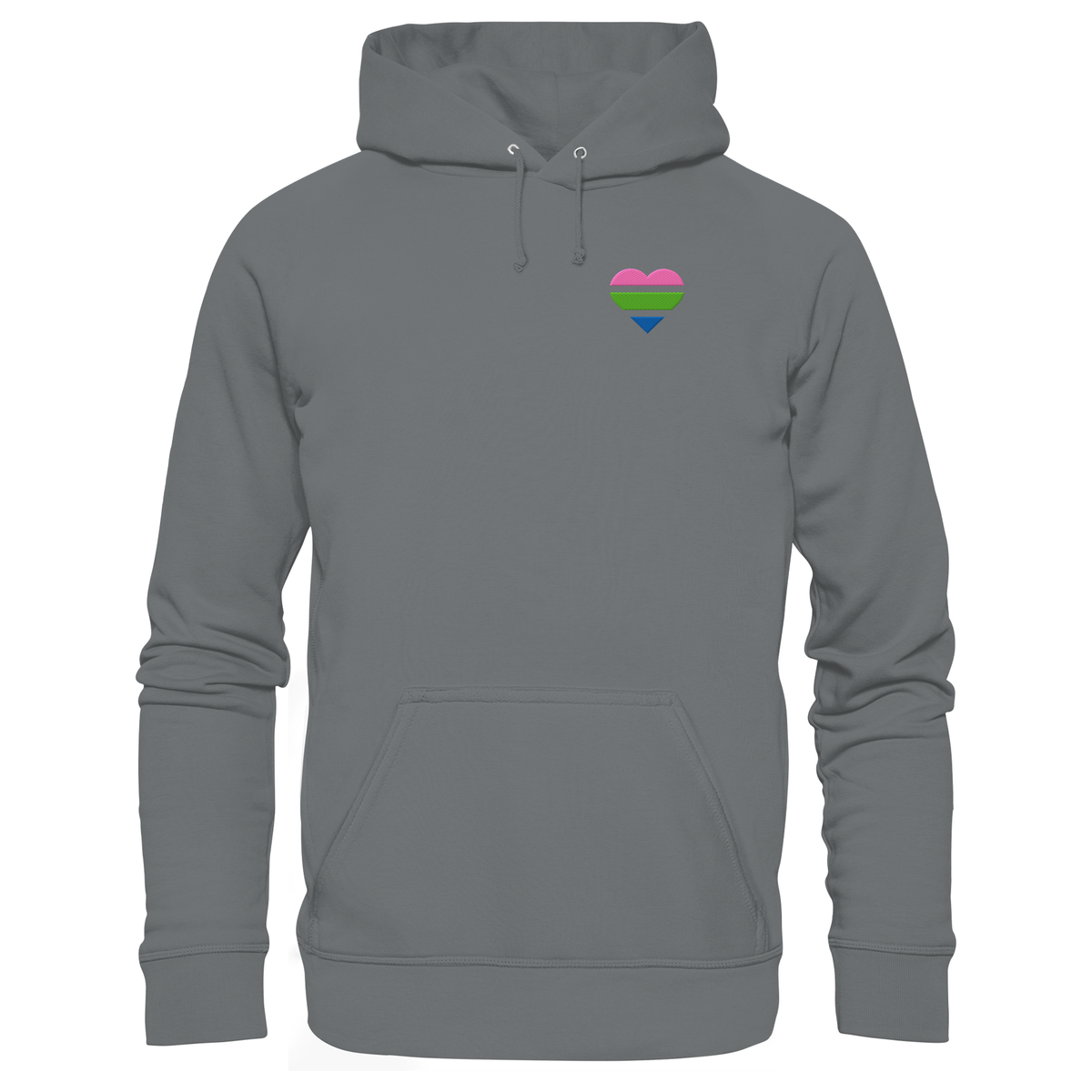 Basic Hoodie mit Herz Stick - Polysexual