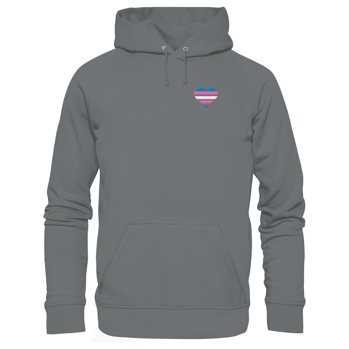 Basic Hoodie mit Herz Stick - Trans