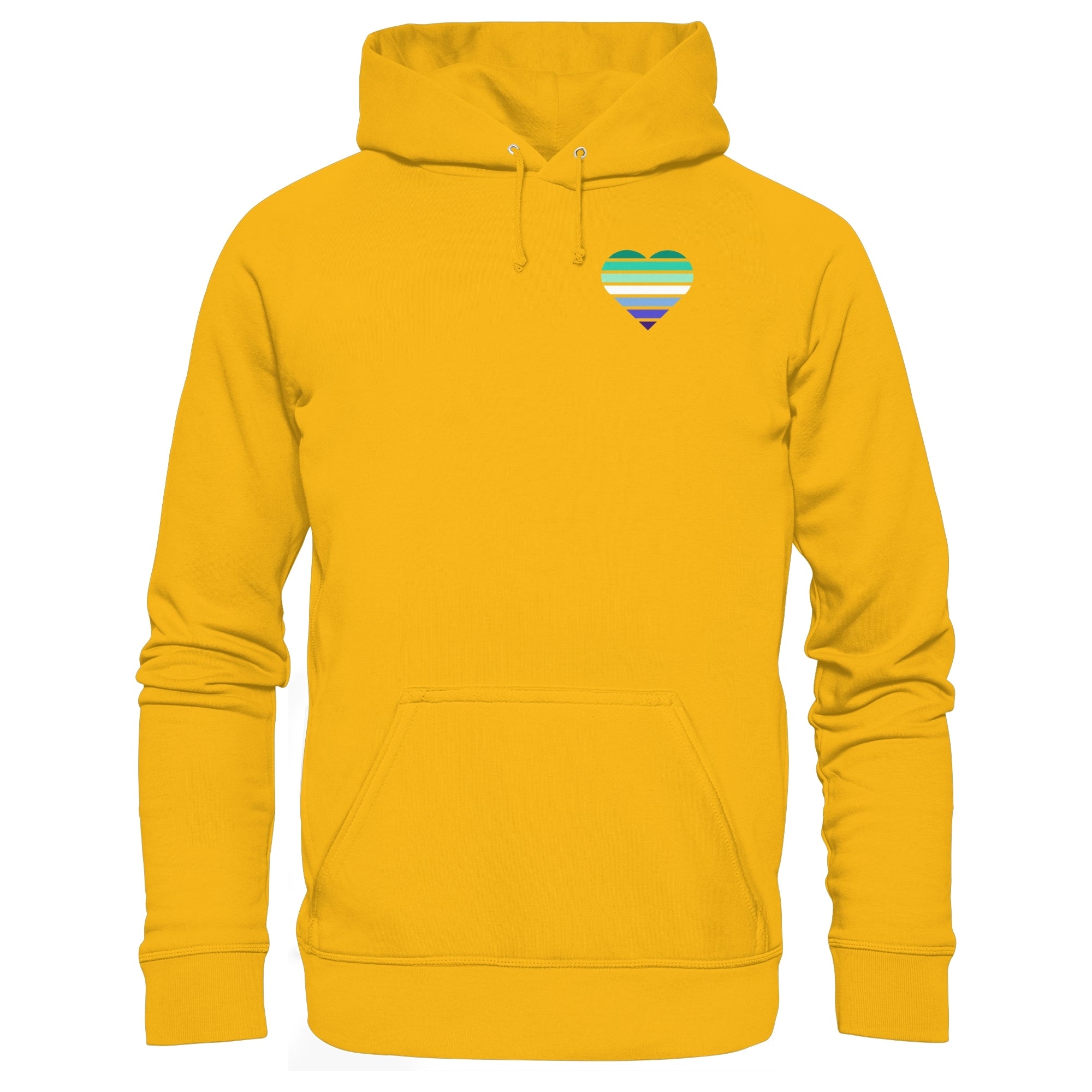 Organic Basic Hoodie - Gay Flag Herz Print