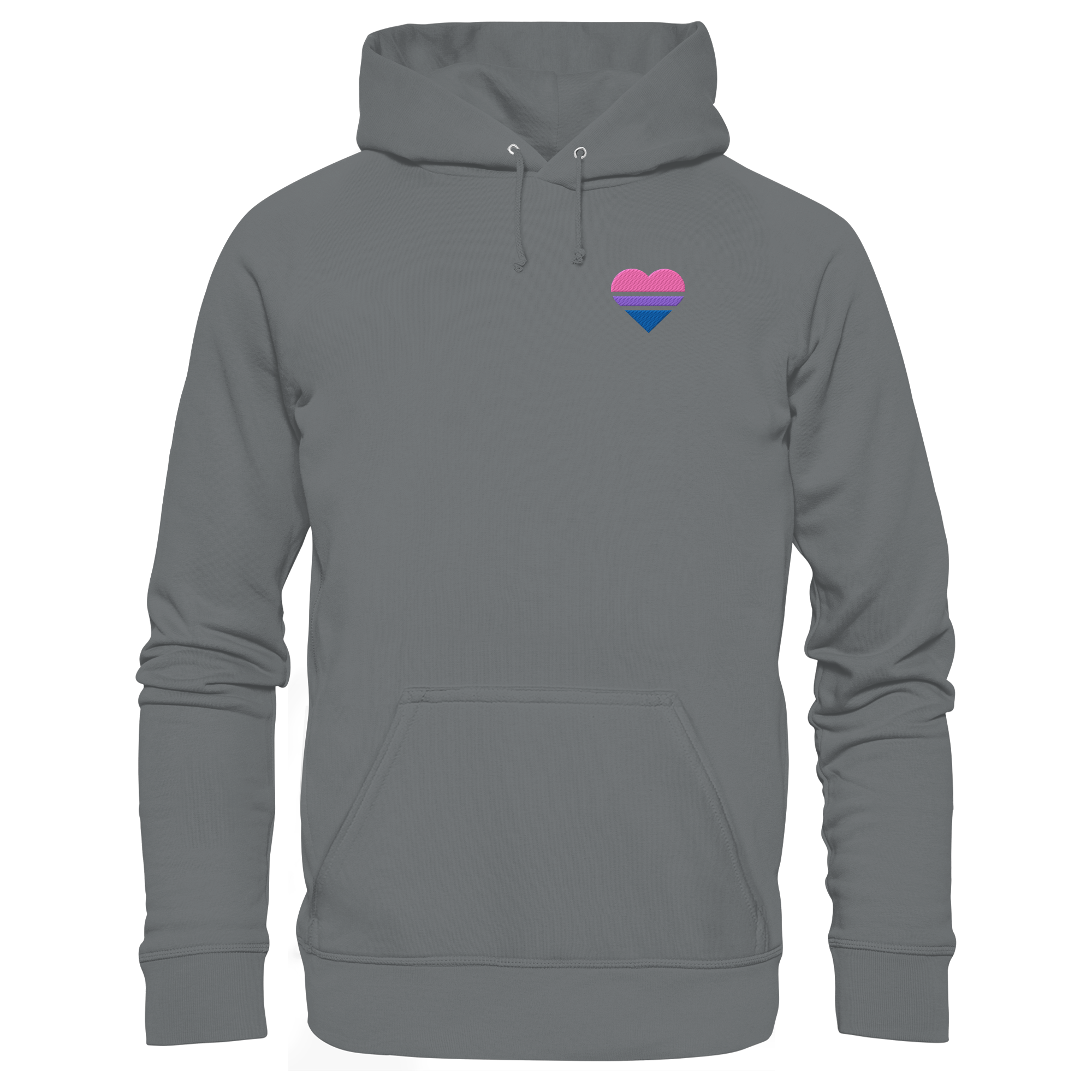 Basic Hoodie - Bisexual Flag Herz Stick