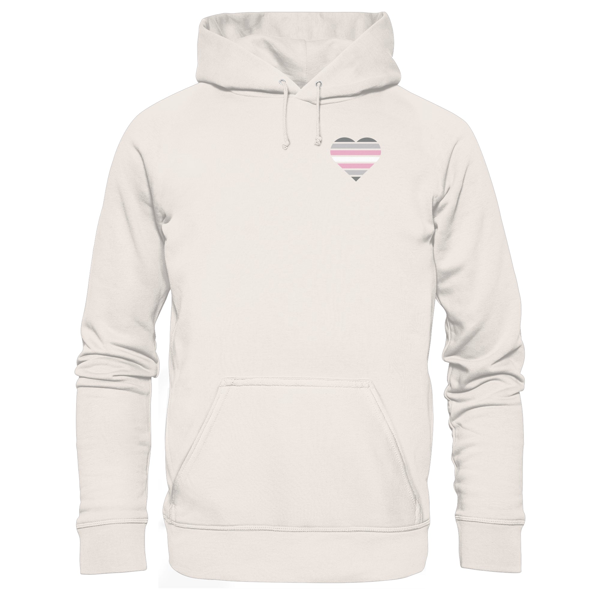 Organic Basic Hoodie - Demigirl Flag Herz Print