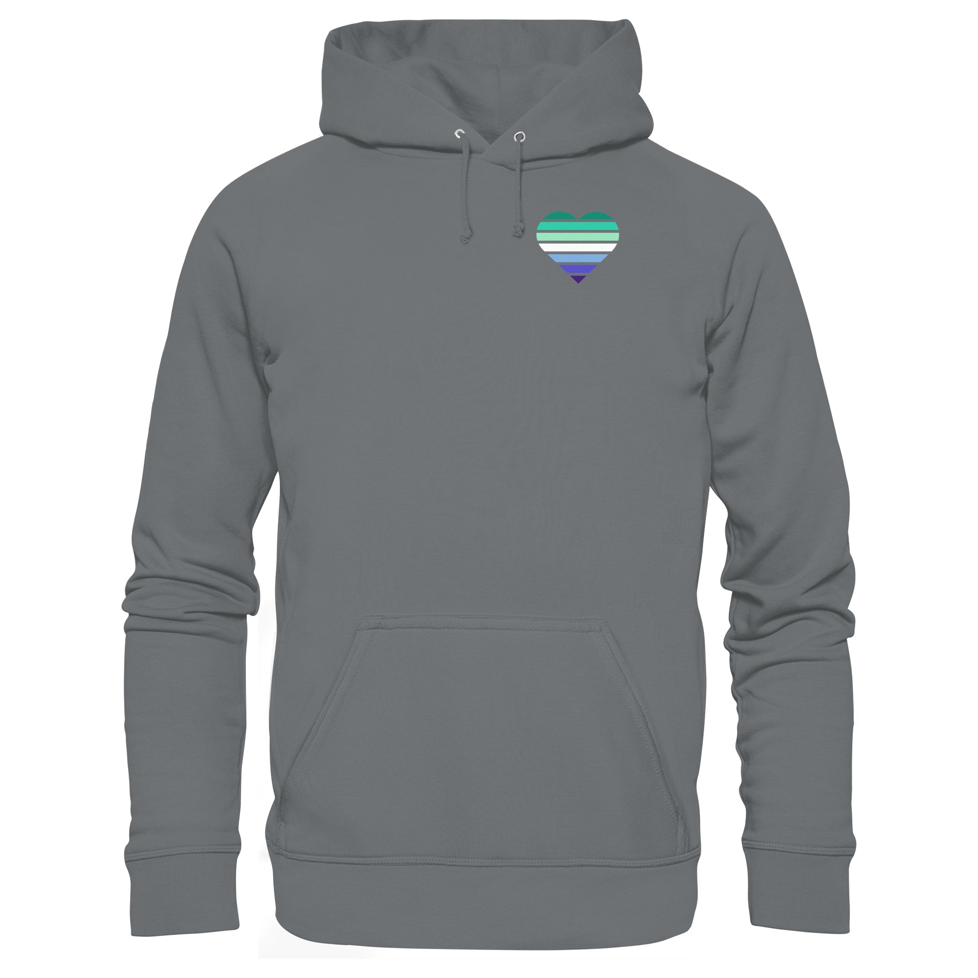 Basic Hoodie - Gay Flag Herz Print