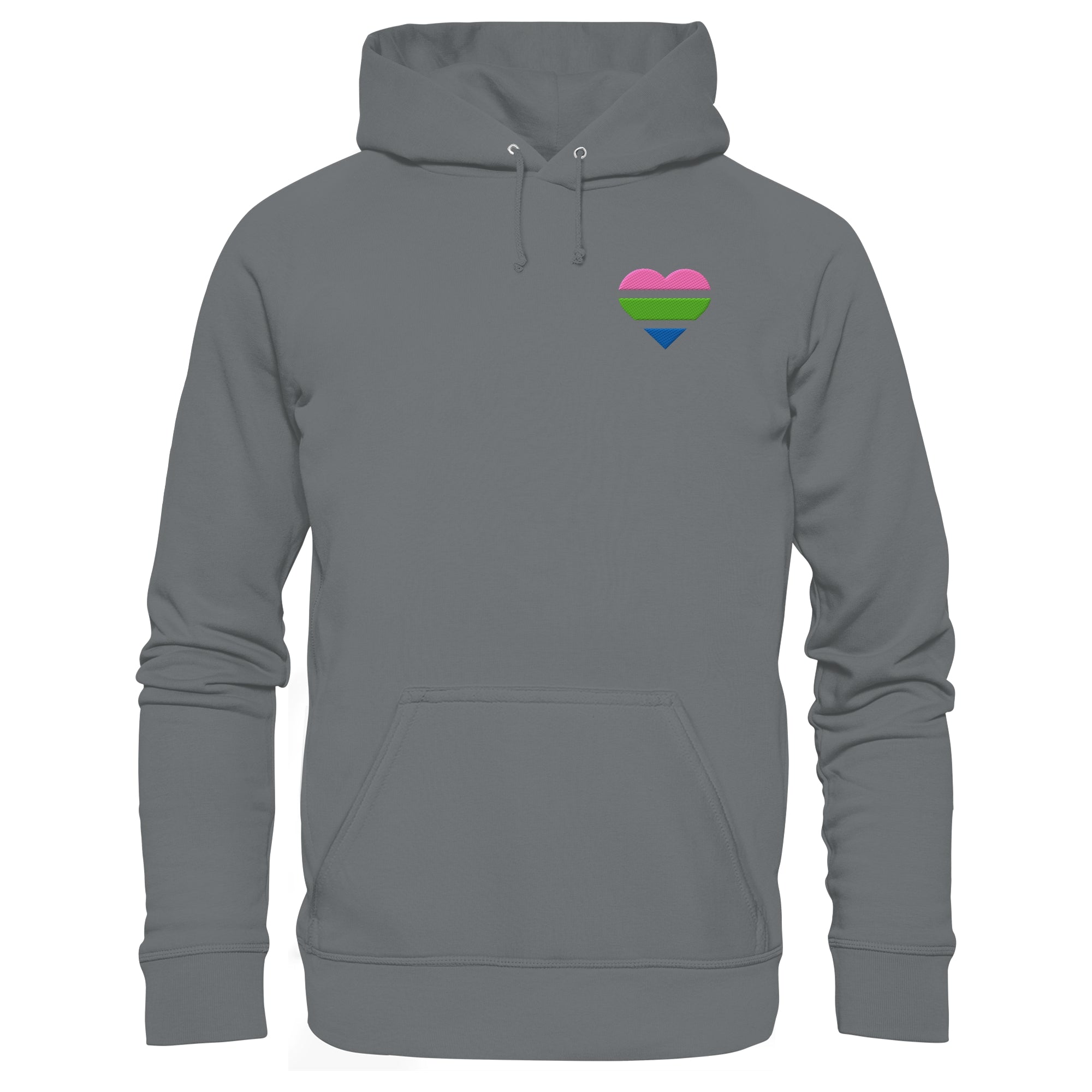 Basic Hoodie - Polysexual Flag Herz Stick