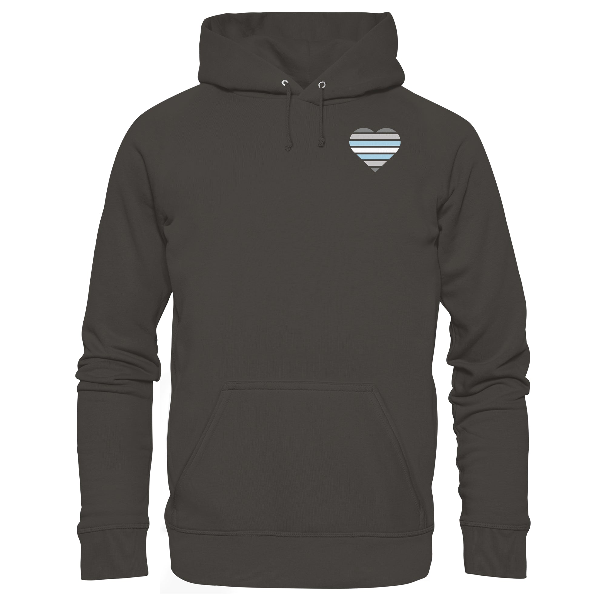Basic Hoodie - Demiboy Flag Herz Print