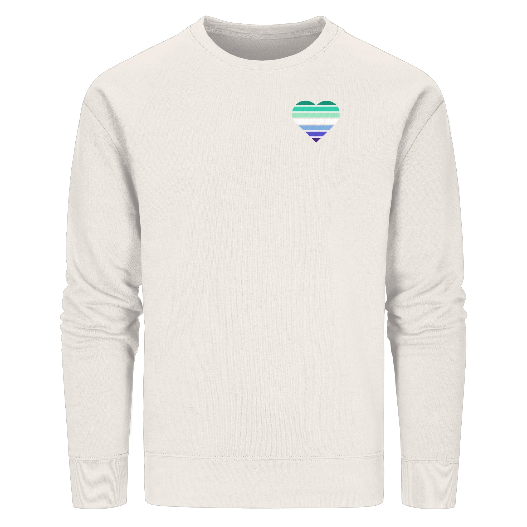 Organic Basic Sweatshirt - Gay Flag Herz Print