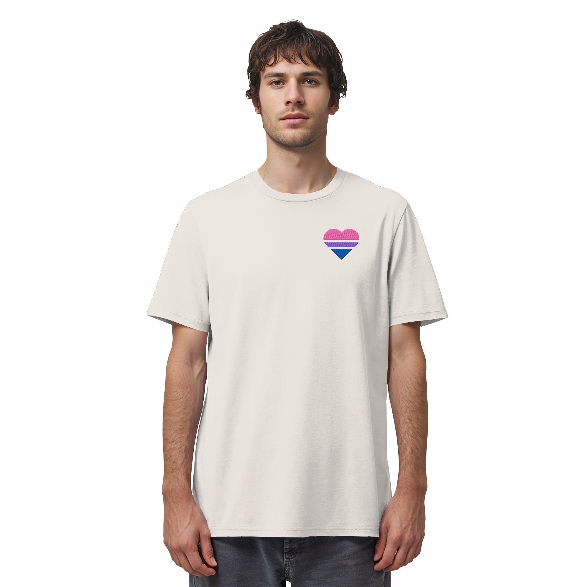 Organic Shirt - Bisexual Flag Herz Stick