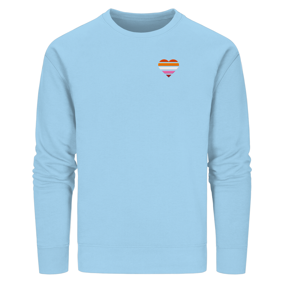 Organic Basic Sweatshirt mit Herz Stick - Lesbian